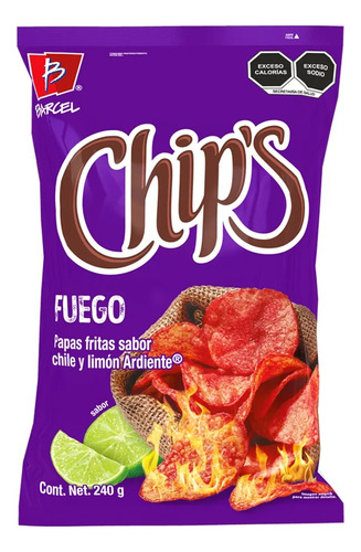2 Pack Papas Fritas Fuego Chips Barcel 240