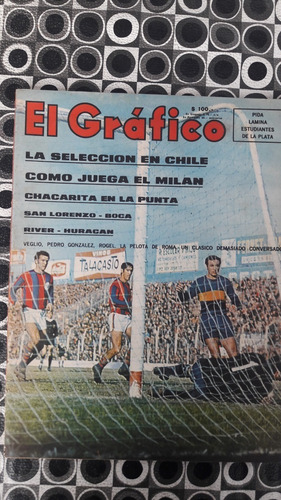 El Grafico 2591 3/6/1969 Boca Juniors Lamina Estudiantes