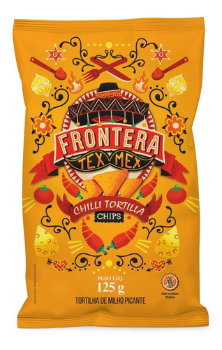 Tortilha Chips Milho Picante Frontera Texmex Nachos Mexicano