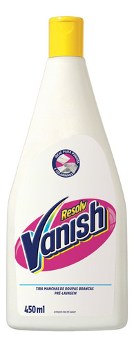 Tira manchas branqueador Vanish Resolv Roupas Brancas Pré-Lavagem  líquido squeeze 450 mL