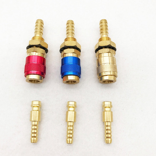 Imagen 3 de 8 de Conector Rápido Profesional De Gas Y Agua De 6 Piezas Para M