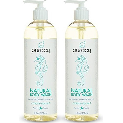 Puracy Natural Body Wash, Libre De Sulfato Gel De Baño, Cítr