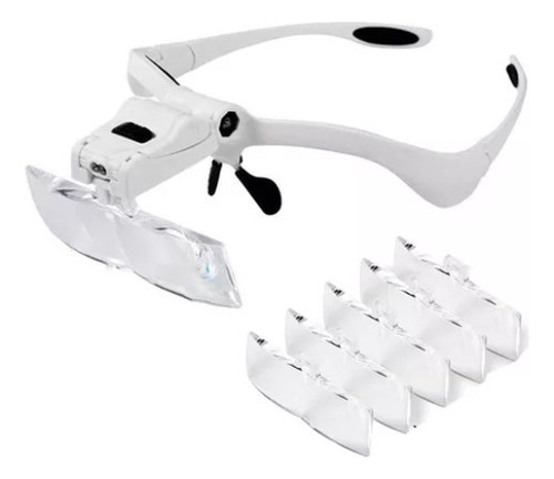 Lentes Lupa Luz Led Para Microblading, Pestañas, Manicura