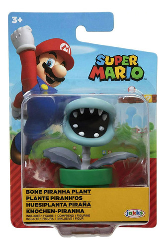 Super Mario Figura Articulada Planta Piranha 10cm Original