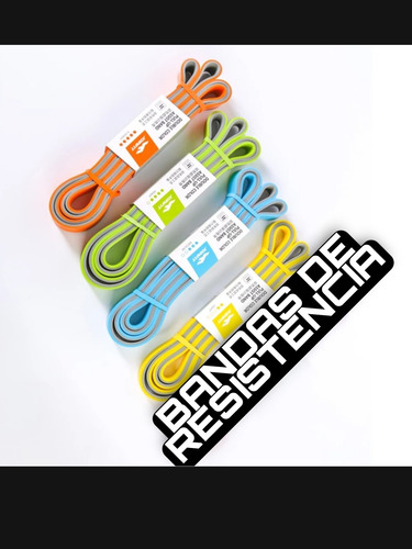 Set 4 Ligas De Resistencia Crossfit - Elásticas Pull Ups