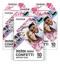 Comprar Fujifilm Instax - Mini Película De Confeti (10 Exposiciones, Paquete De 3) Fotos Instantáneas Vibrantes Y Coloridas, Compatible Con Cámaras Fujifilm Instax Mini, Recuerdos Cautivadores Con