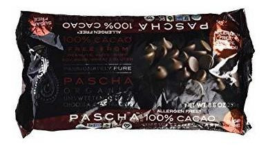 Pascha Organic Unsweetned 100% Chips Chocolate Oscuro, 8,75 