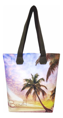 Bolsa Feminina Para Praia Impermeável Tropical Beach