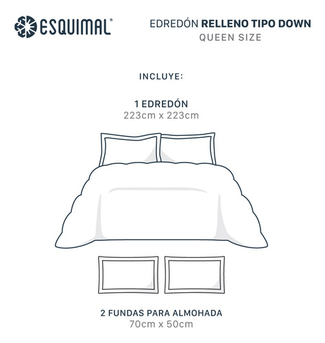Edredón Duvet Trenzado Queen Size Con Fundas De Almohada Esquimal | Textura Tipo Lino, Khaki-azul
