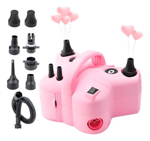 Maquina Inflar Globos Multifuncional Electrica Desinflador ® Color Rosa Mariposa