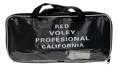 Red De Voley 9,5 Mts Reglamentaria Negra Con Bolso Reforzada Faydi