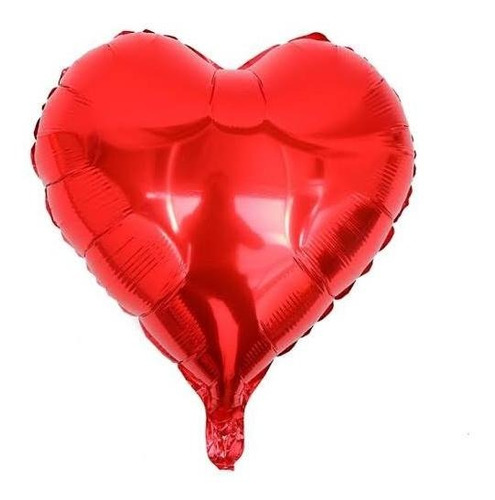 10 Globo Corazon Rojo 18 PuLG. San Valentin, Amor Y Amistad