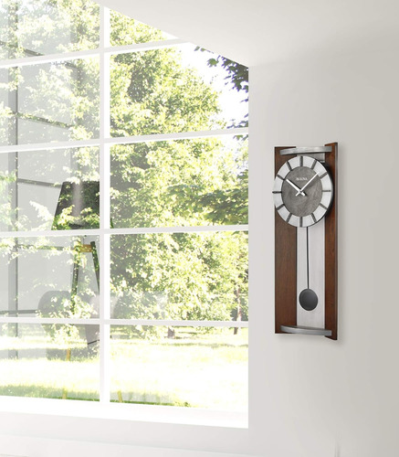 Bulova Newton - Reloj De Pared Con Péndulo, Color Espresso