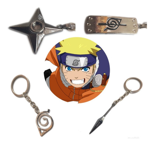 Pack 4 Llaveros Naruto Ninja Anime