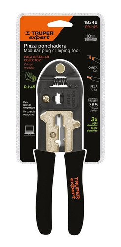 Pinza 8' Ponchadora Para Cables Rj-45, 8 Contactos, Truper