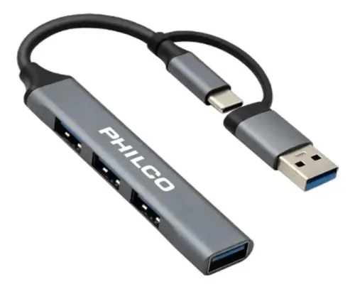Hub 4 Puertos Usb 3.0 A Tipo C Philco 37186 | Cuotas sin interés