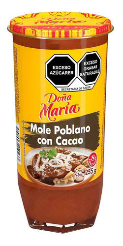 Mole Doña María Poblano Con Cacao Pasta 235g