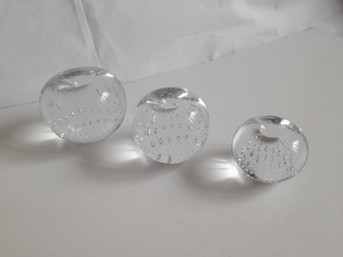 Pisapapeles Cristal Burbujas 3 Unidades (Usado)