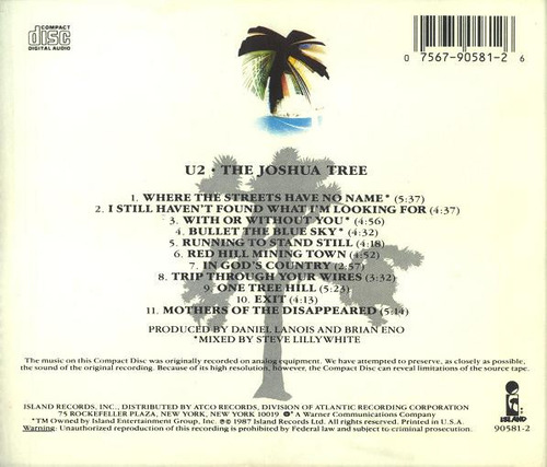 Cd U2 - Joshua Tree (Usado)