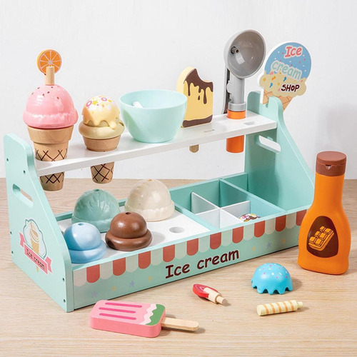 Juego De Juguetes Para Helados, Mostrador De Helados Para