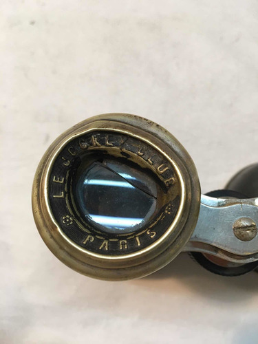 Antiguos Binoculares De Metal Y Bronce Le Jockey Club Paris (Usado)