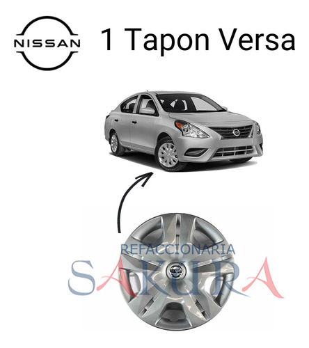 Tapon Rueda 1 Pz Rin 15 Nissan Versa 2015