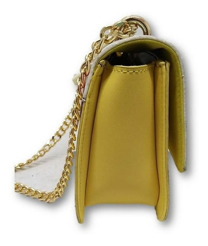 Imagen 3 de 6 de Bolso De Dama Con Correa Cadena Y Flores
