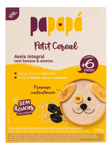 Cereal De Aveia Integral Banana E Ameixa Petit Papapá 170g