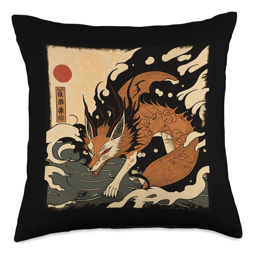 Arte Japonés Kitsune Shinto Kami Retro Japonés Fox Spirit Of
