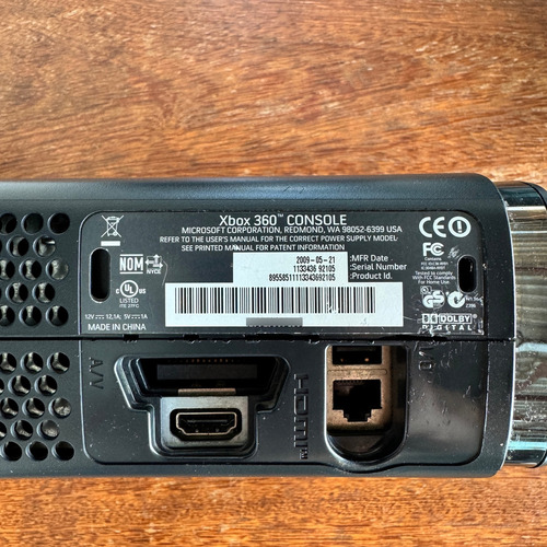 Xbox 360 Fat 120gb + 2 Originais Preto (Usado)