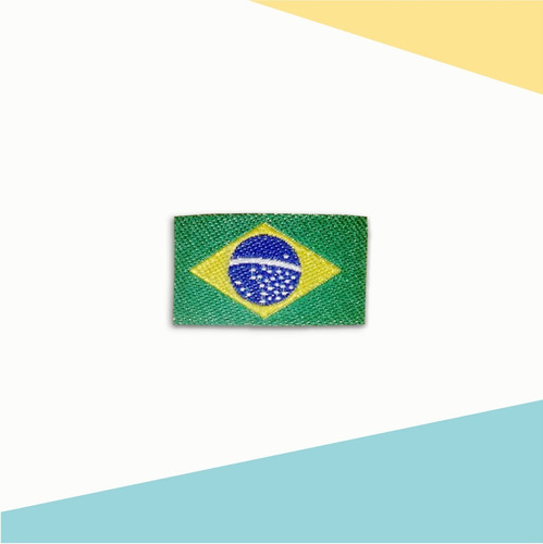 Imagem 1 de 2 de Patch Bandeira Do Brasil - Termocolante (100 Peças)