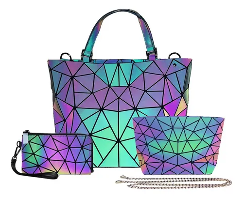 Bolso De Tres Piezas Bucket Bag Tote Geometric Cuotas sin inter s
