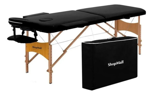 Camilla portátil spa de madera color negro ShopMall Cama 011 