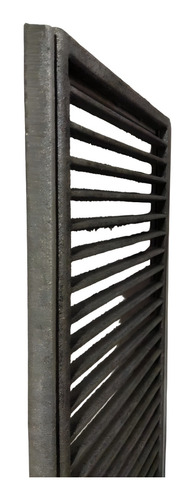 Grelha Linear Simples 35x100x1 De Ferro Fundido Com Caixilho
