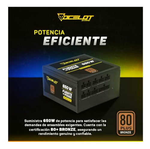 Ocelot Gaming Fuente De Poder Ops650. Formato Atx, 650 Watts
