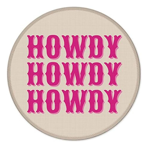 Alfombrilla De Ratón Burosev Preppy Howdy, Rosa Intenso, Pre