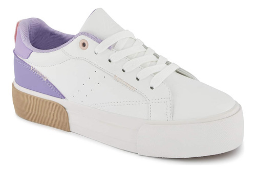 Tenis Urbano Andrea Tipo Low Top Para Mujer Color  Blanco