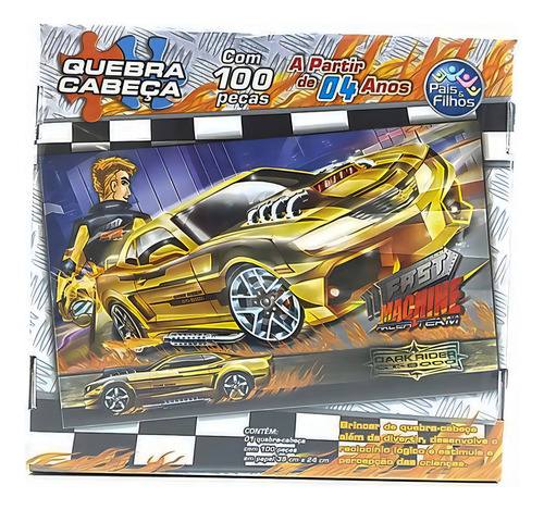 Quebra Cabeça Fast Machine 100 Pçs Pais E Filhos