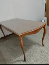 Comprar Mesa De Madera Con Su Vidrio Protector Sala Comedor