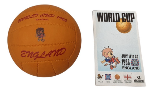 Balón Para Fútbol #2 Mundial Inglaterra 1966 + Afiche Colecc