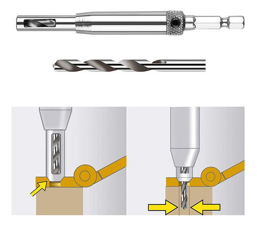 Conjunto De Broca De Auto-centralização 16pcs Com 1 Chave He