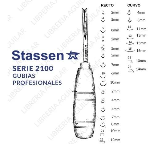 Gubias Y Formones Stassen Linea Profesional Serie 2100 NÂș24
