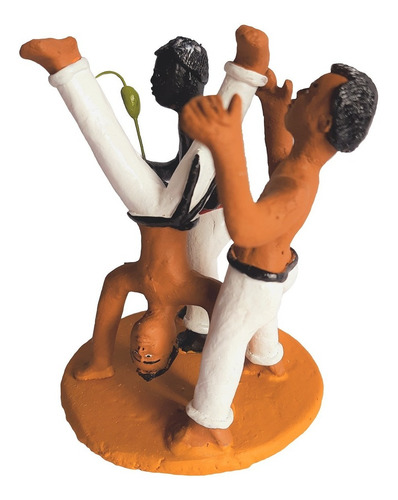 Imagem 4 de 5 de Capoeiristas 3 Personagens Artesanato Alto Do Moura Caruaru