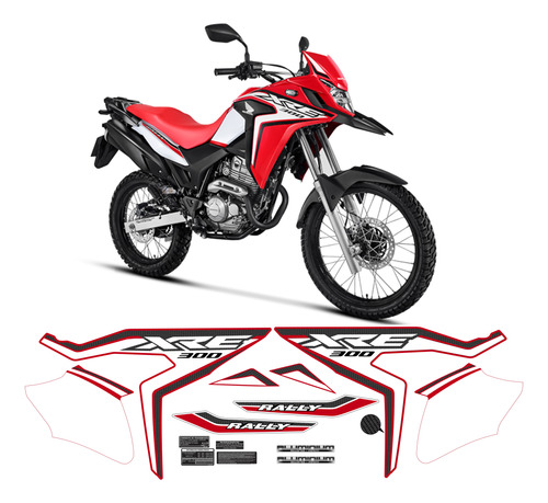 Kit Completo Adesivos Xre 300 2021 Rally