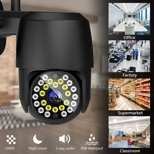 Cámara De Seguridad Wifi Exterior 1080p Con Led Iluminación