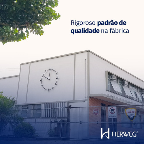 Imagem 6 de 6 de Relógio De Parede Herweg Sala Preto 6126