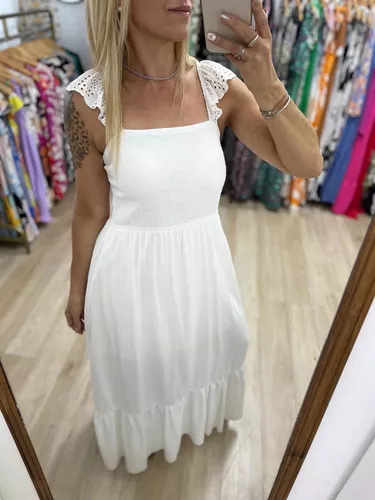 Vestido Largo Blanco Mujer The Big Shop