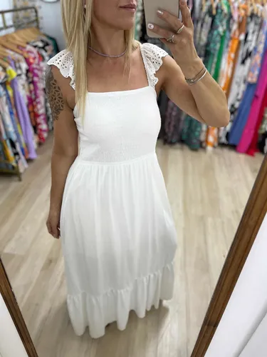 Vestido Blanco Mujer