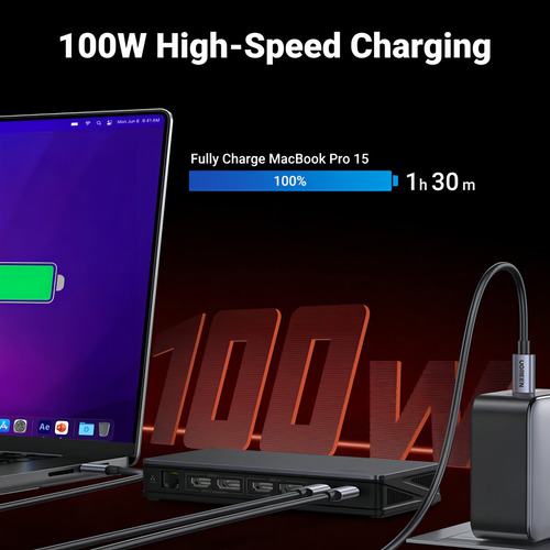 Hub Ugreen Usb-c 9-en-1 Hdmi 4k, Rj45, Dp, Usb-a (90912)