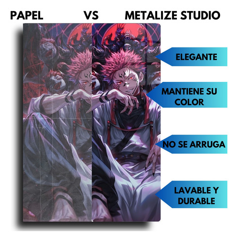 Poster Jujutsu Kaisen Sakuna Curse King Metal +soporte 20x30